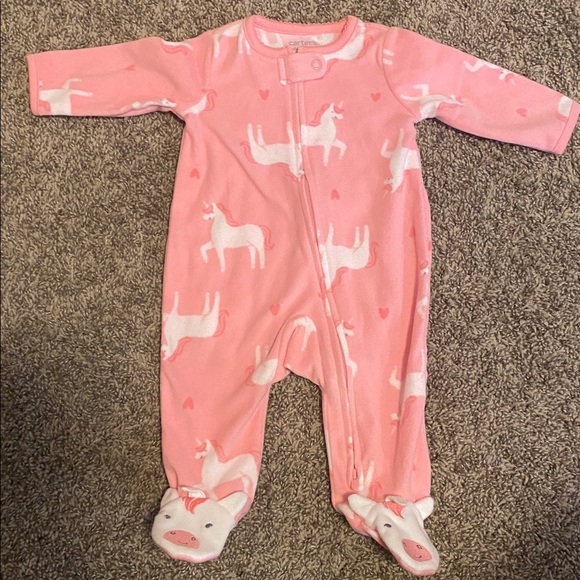 Baby Girl Footie Pajama Bundle Size 0-3 Months - Picture 3 of 8